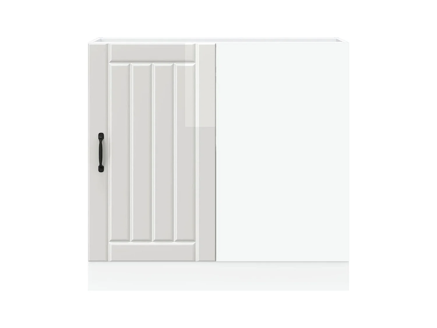 Armário de cozinha inferior Lucca deriv. madeira branco brilhante