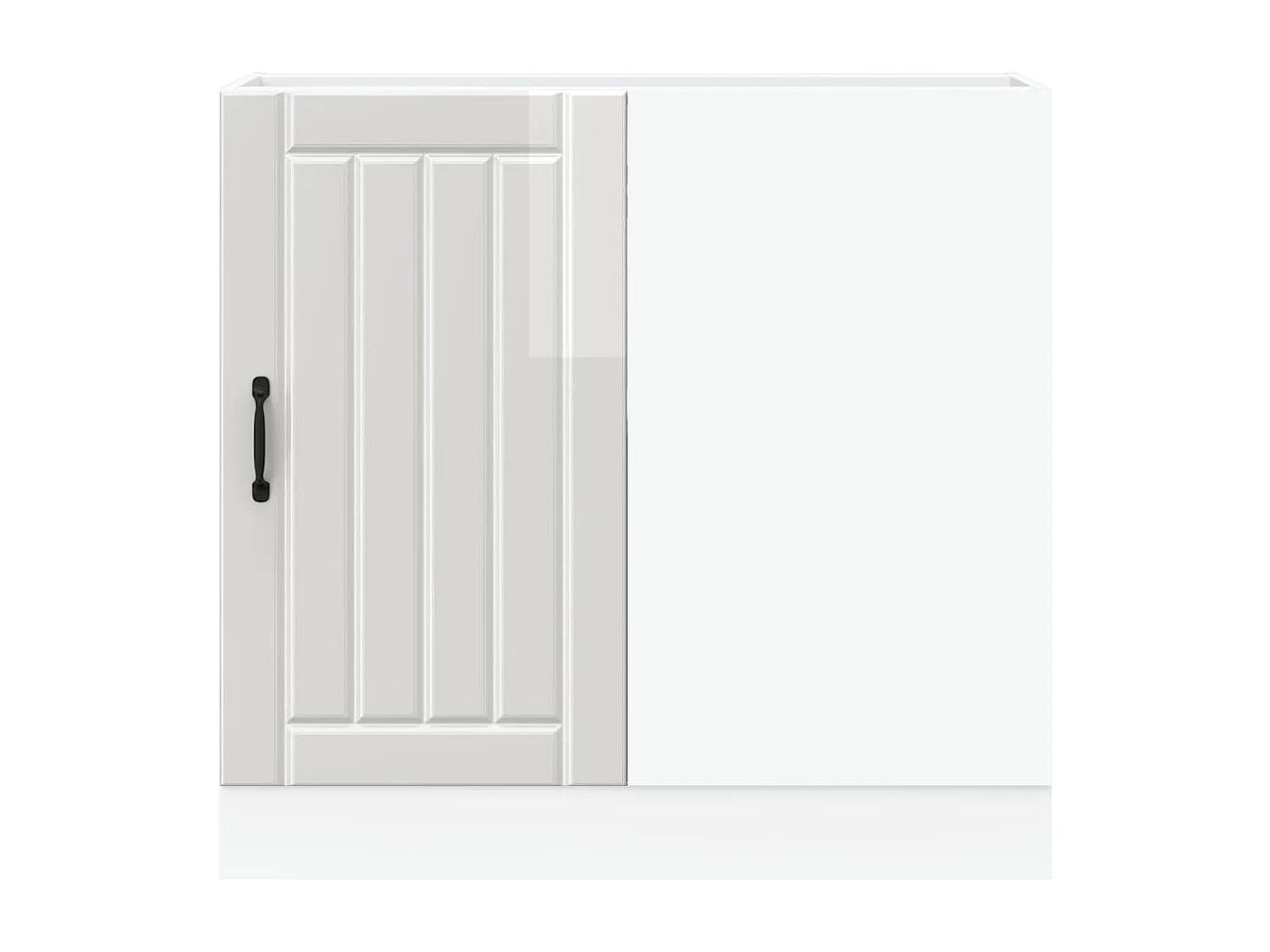 Meuble bas de cuisine « Lucca » Bois d'ingénierie blanc brillant