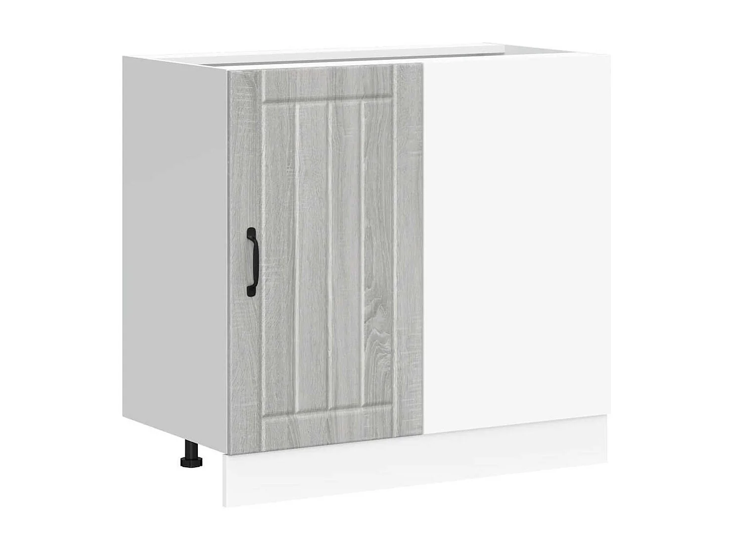 Meuble bas de cuisine Lucca sonoma gris bois d'ingénierie