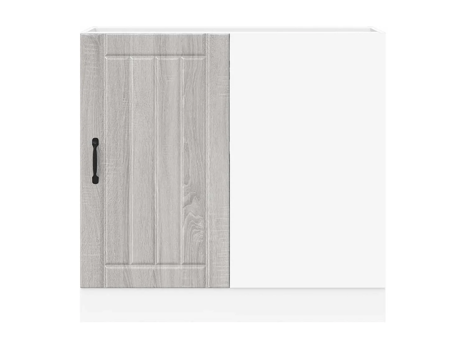 Meuble bas de cuisine Lucca sonoma gris bois d'ingénierie