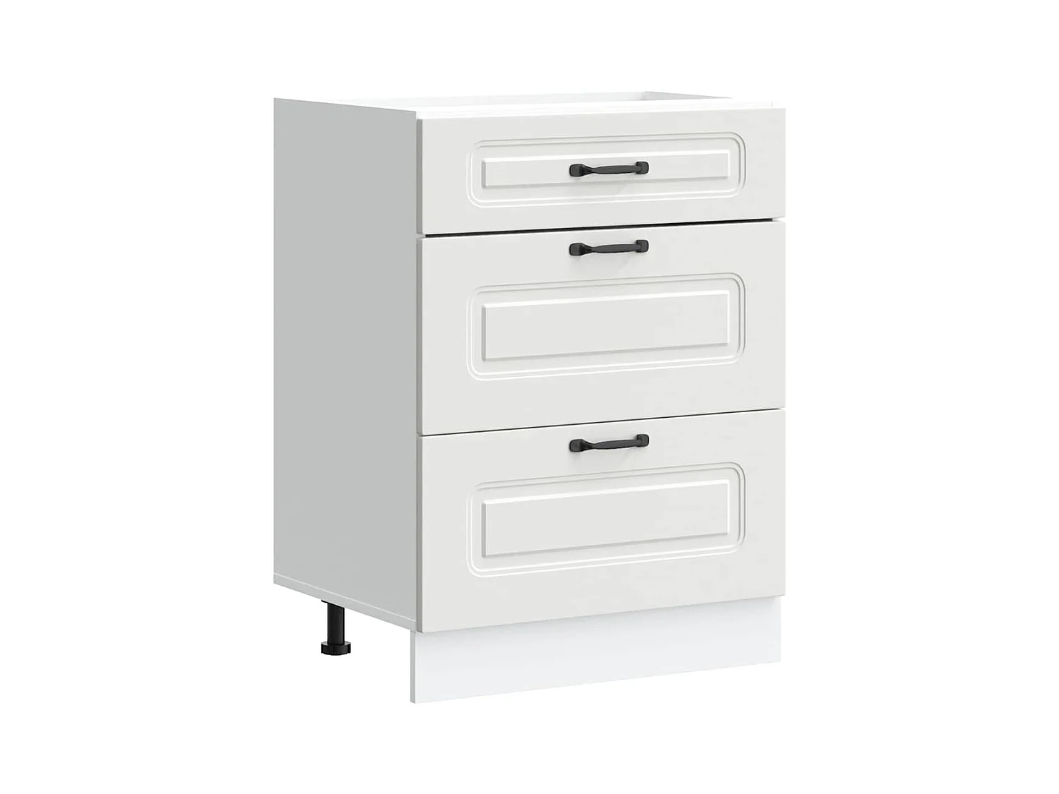 Armoire de cuisine Kalmar blanc bois d'ingénierie