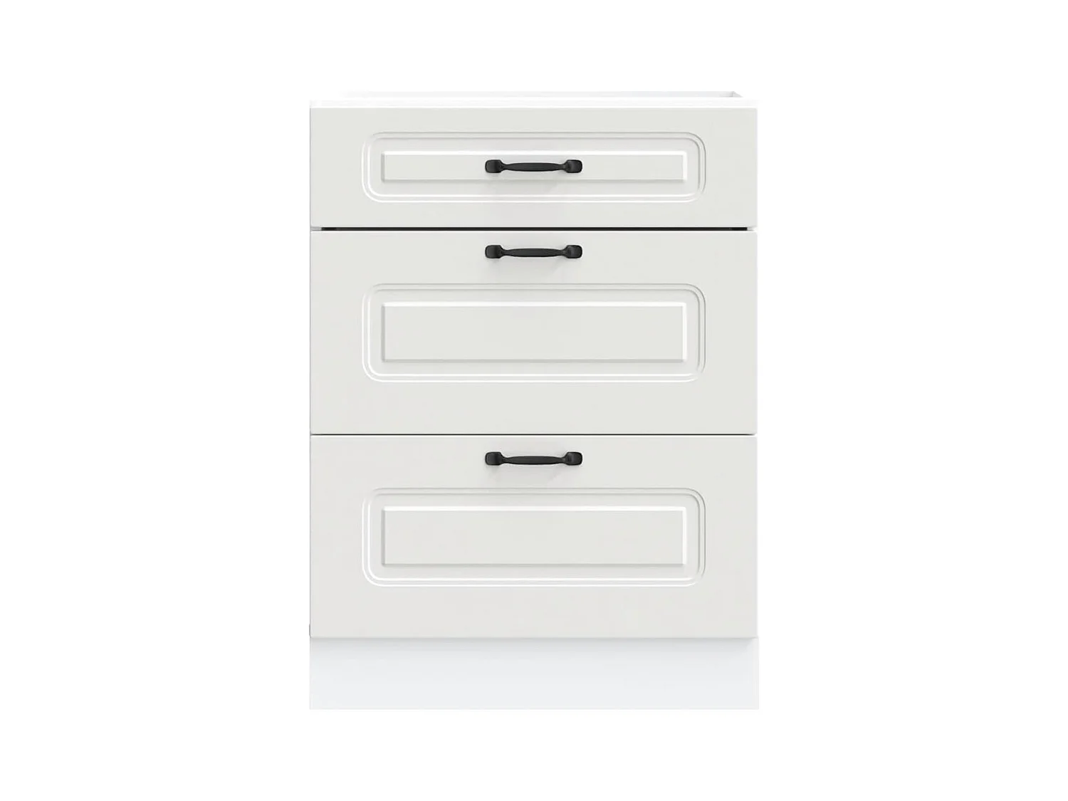 Armoire de cuisine Kalmar blanc bois d'ingénierie