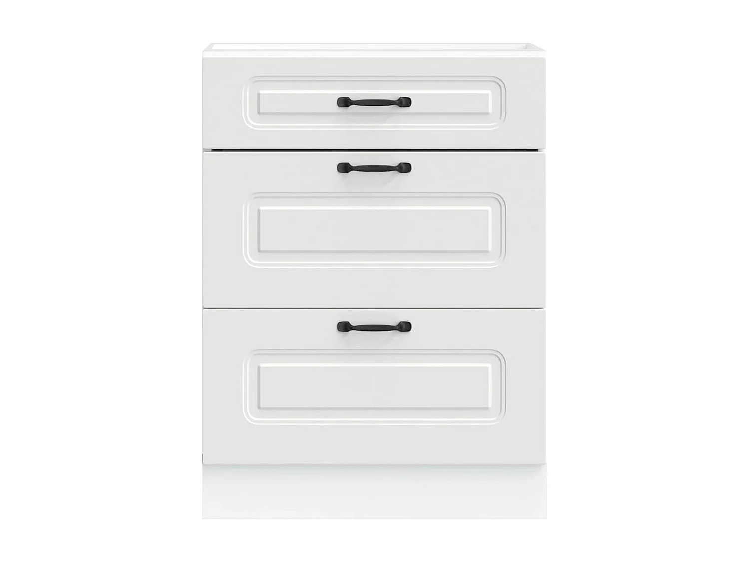 Armoire de cuisine Kalmar blanc bois d'ingénierie