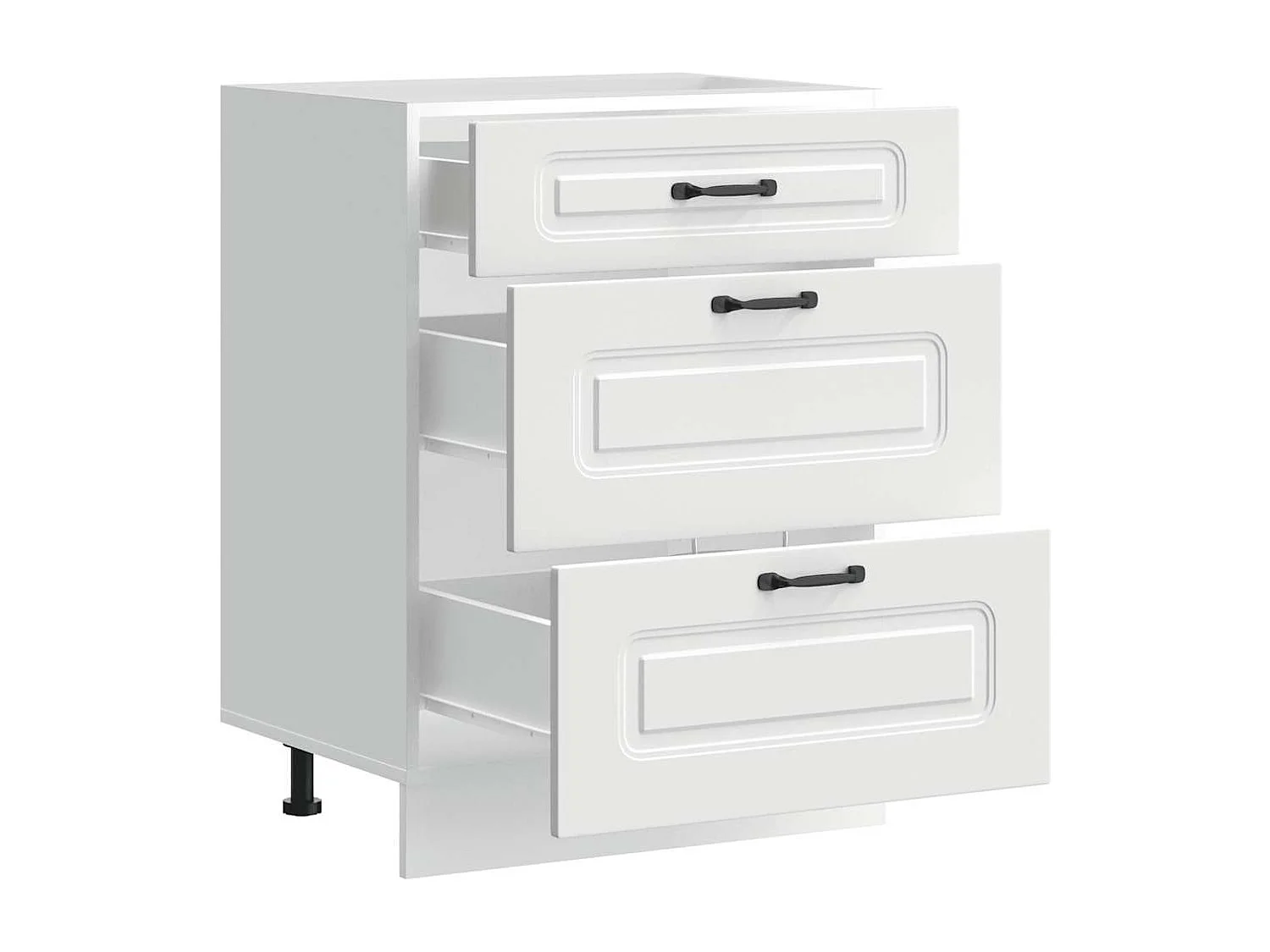 Armoire de cuisine Kalmar blanc bois d'ingénierie