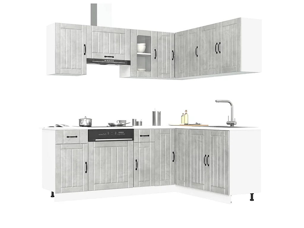 Ensemble d'armoires de cuisine 11 pcs Kalmar bois d'ingénierie
