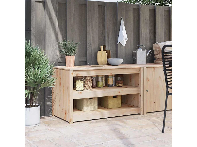 Armoire de cuisine Marron 106 x 55 x 64 cm Bois de pin massif