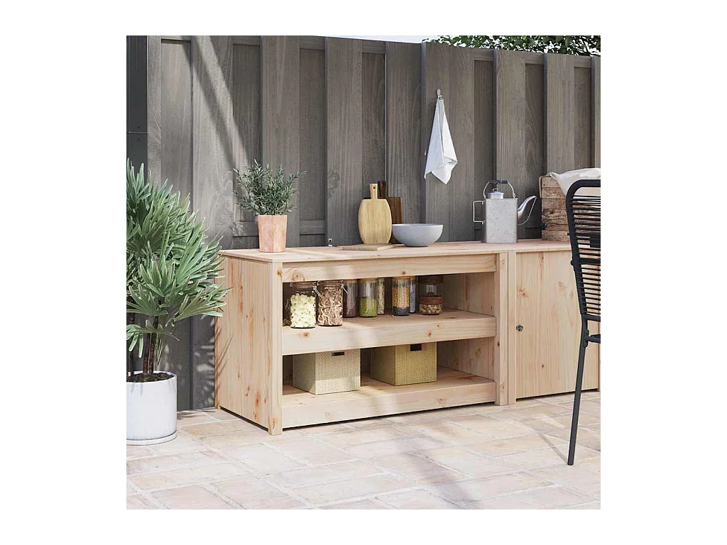 Armoire de cuisine Marron 106 x 55 x 64 cm Bois de pin massif