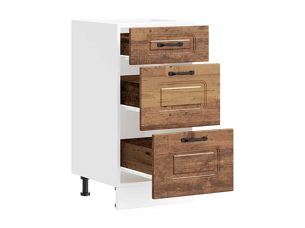 Mueble bajo de cocina Kalmar de madera antigua de ingeniería