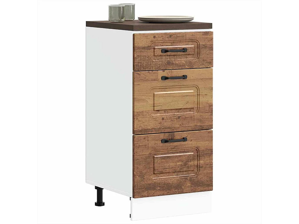 Onderkast Kalmar bewerkt hout oud houtkleurig