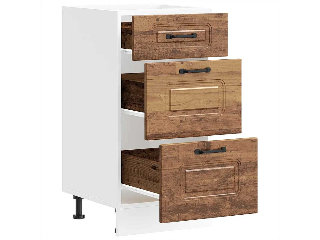 Onderkast Kalmar bewerkt hout oud houtkleurig