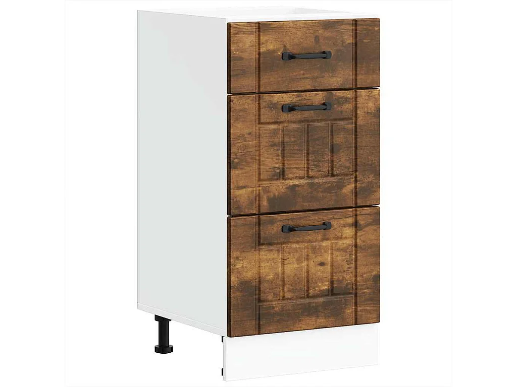 Armoire de cuisine Lucca chêne fumé bois ingénierie