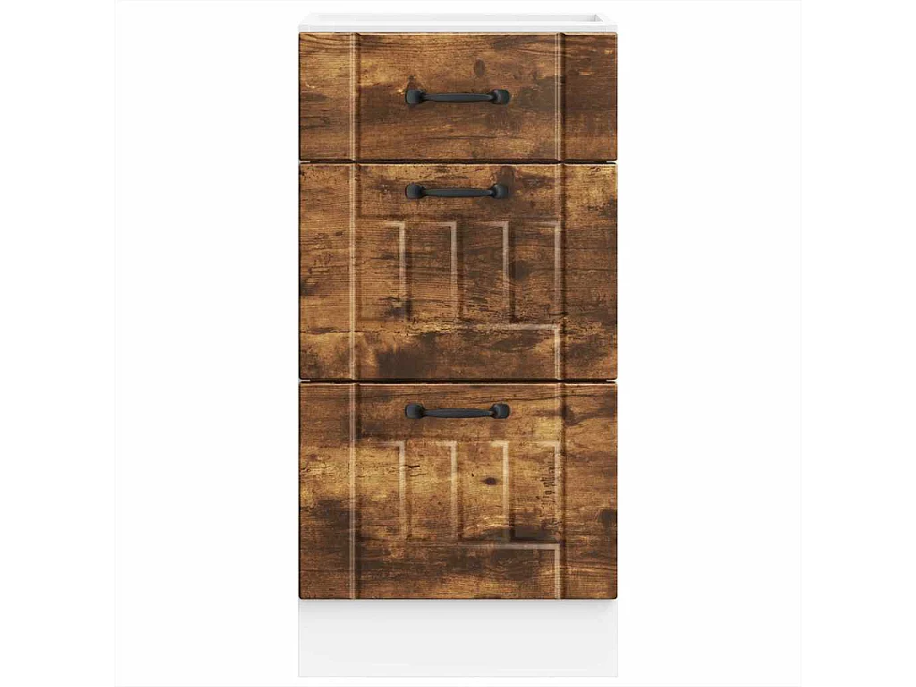 Armoire de cuisine Lucca chêne fumé bois ingénierie