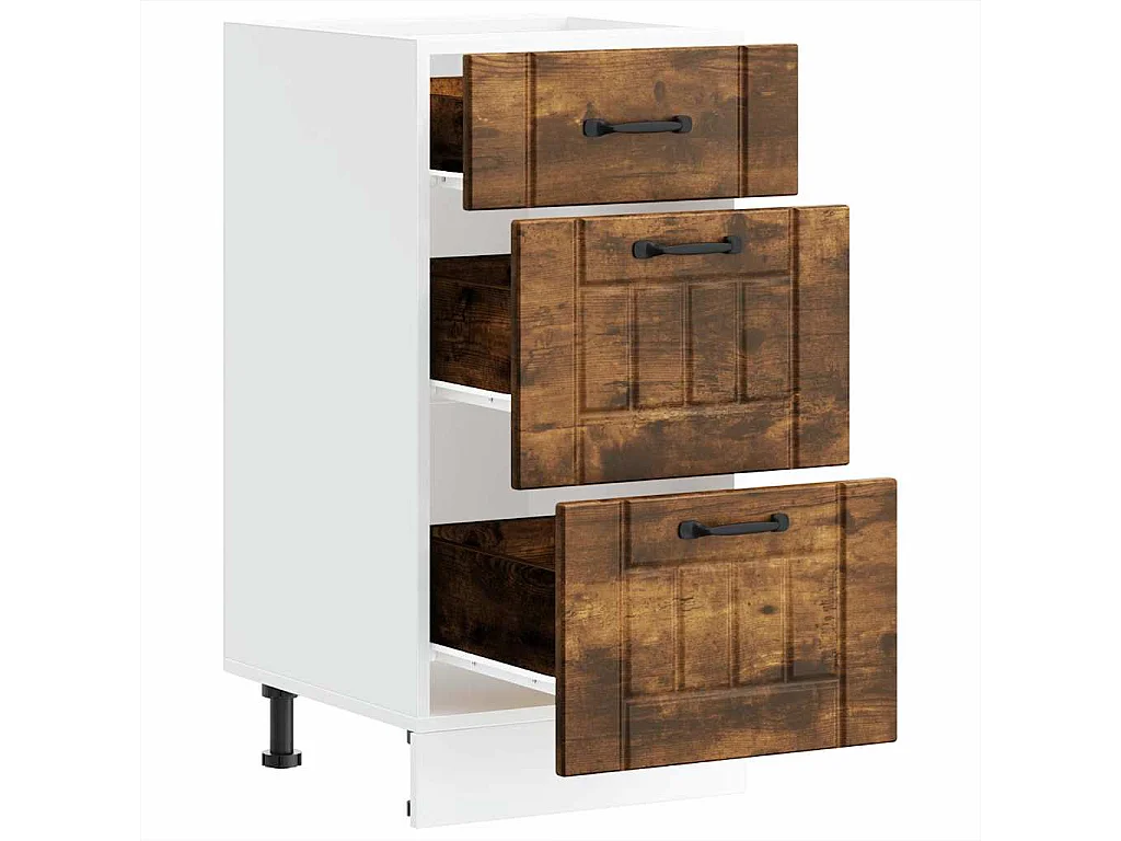 Armoire de cuisine Lucca chêne fumé bois ingénierie