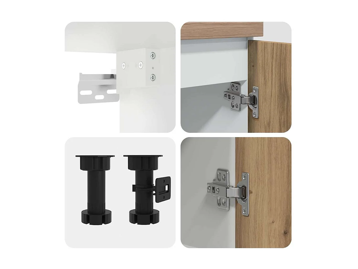 11 pcs armário cozinha conj. deriv. madeira Lyon carvalho artisiano