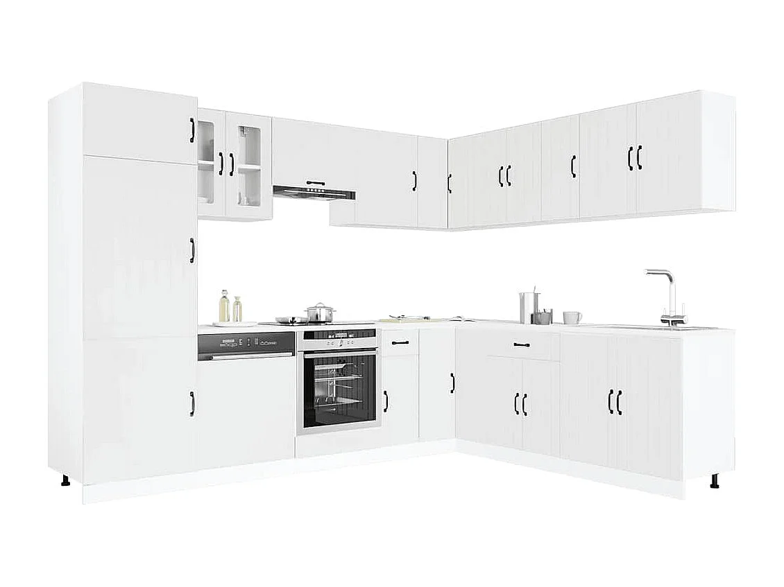 Ensemble d'armoires de cuisine 14 pcs Lucca bois d'ingénierie