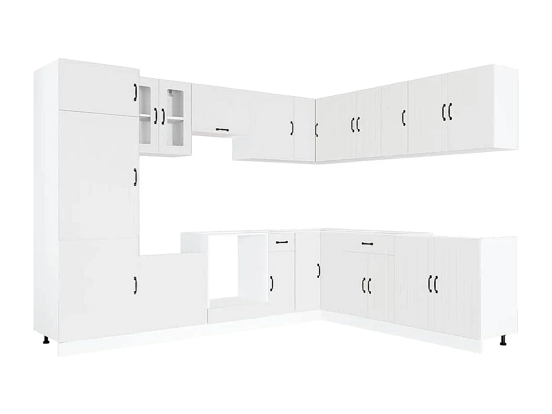 Ensemble d'armoires de cuisine 14 pcs Lucca bois d'ingénierie