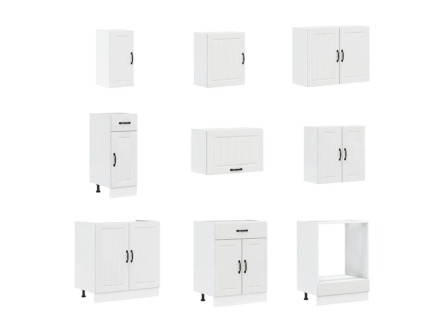 Ensemble d'armoires de cuisine 14 pcs Lucca bois d'ingénierie