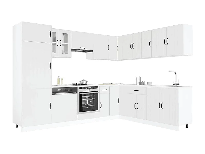 Ensemble d'armoires de cuisine 14 pcs Lucca bois d'ingénierie