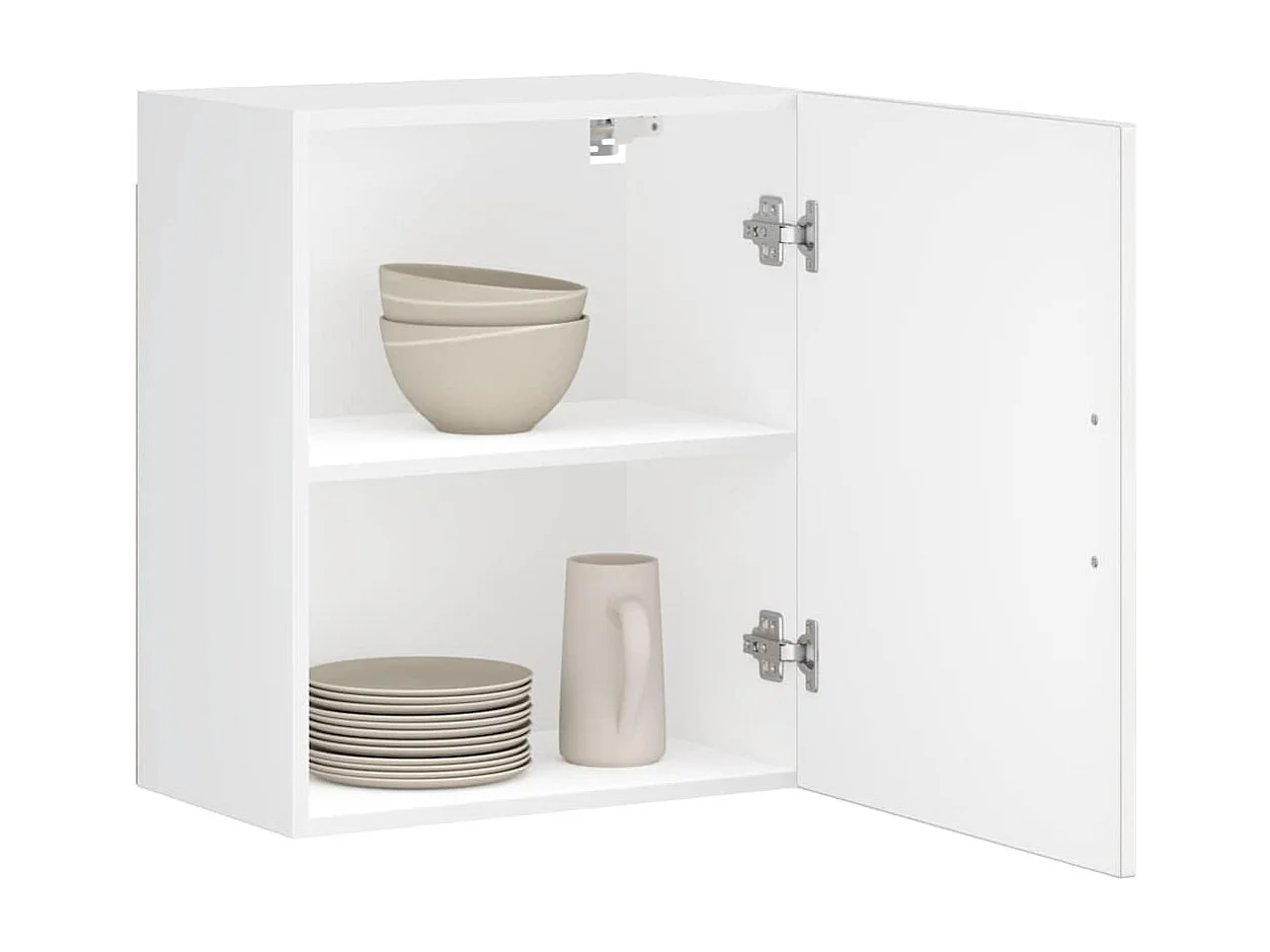 Pensili da Cucina 2 pz Porto Bianco Lucido in Legno Multistrato