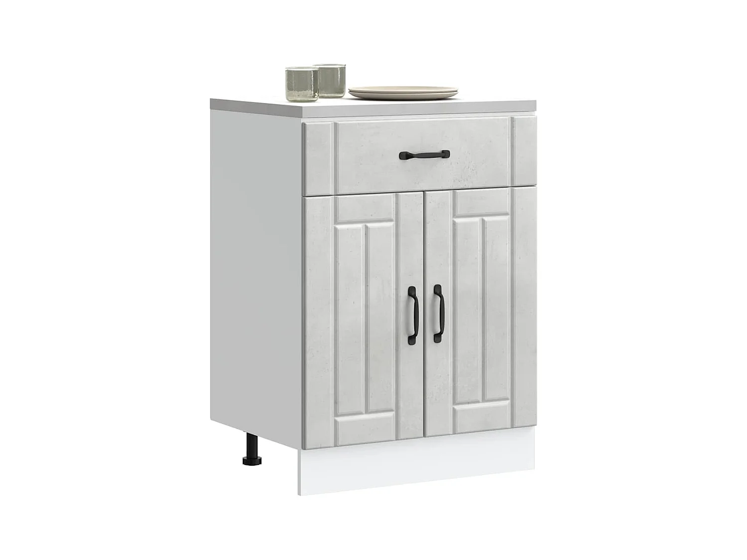 Base da Cucina Lucca Grigio Cemento in Legno Multistrato