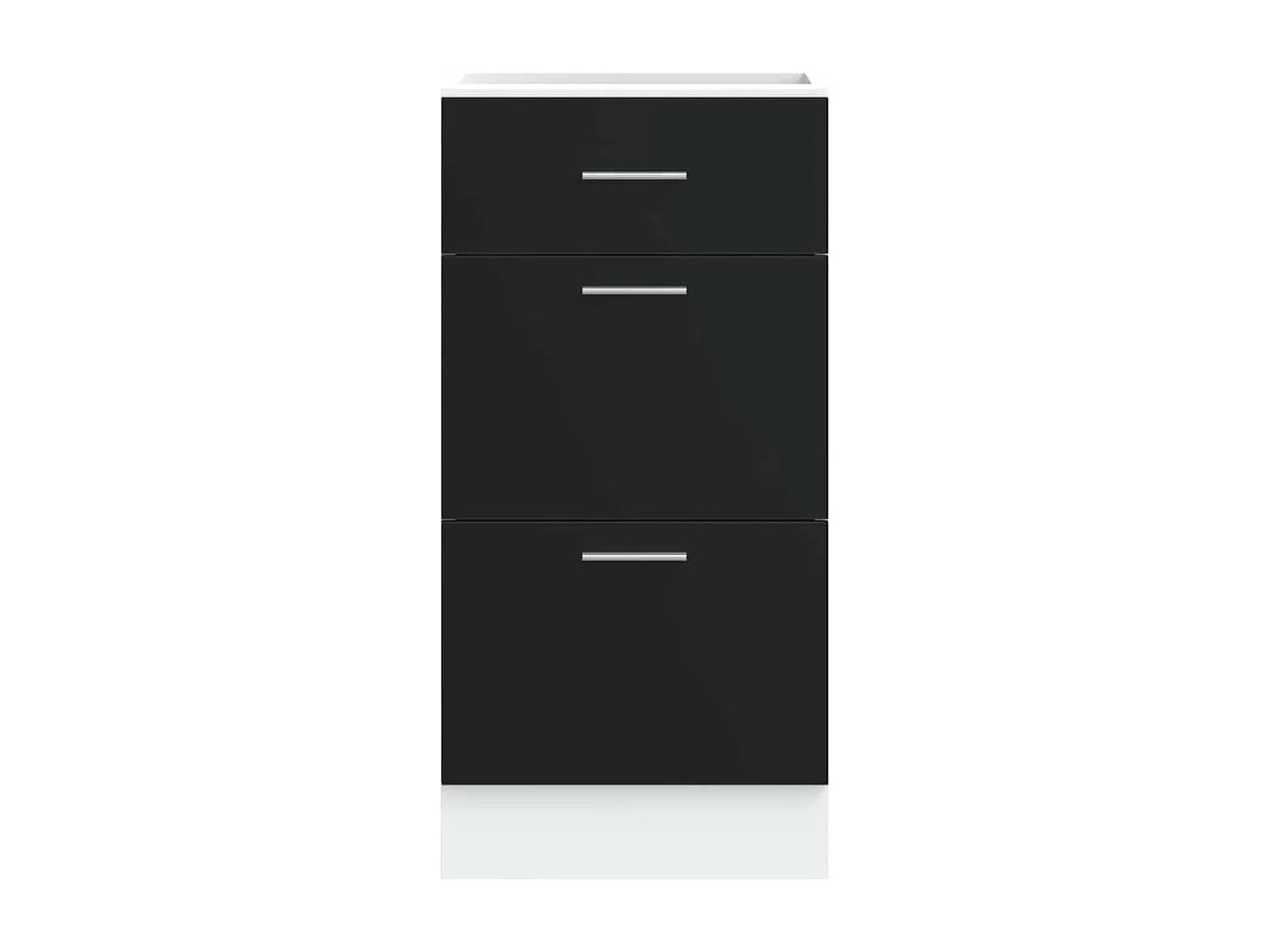 Armário inferior “Lyon” 40x46x81,5 cm madeira trabalhada preto