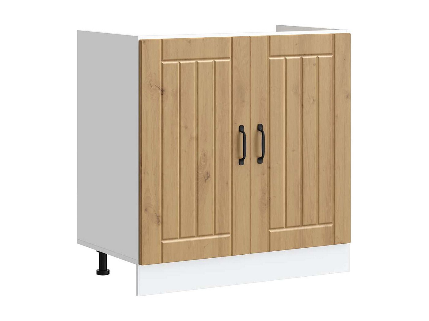 Mobile Base Lavello Lucca Rovere Artigianale Legno Multistrato