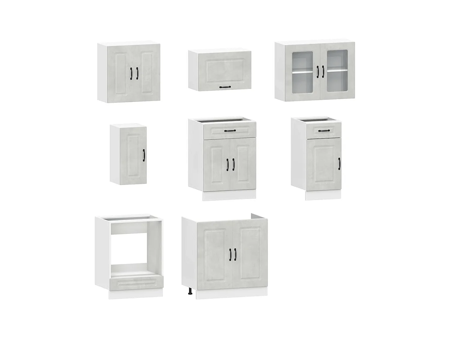 Ensemble d'armoires de cuisine 8 pcs Kalmar bois d'ingénierie