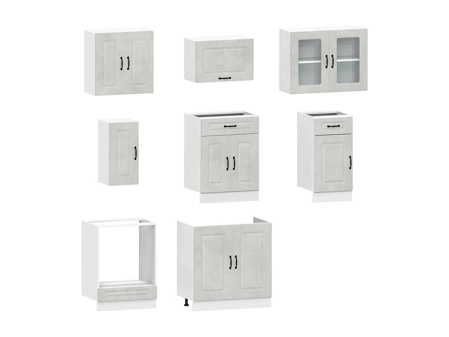 Ensemble d'armoires de cuisine 8 pcs Kalmar bois d'ingénierie