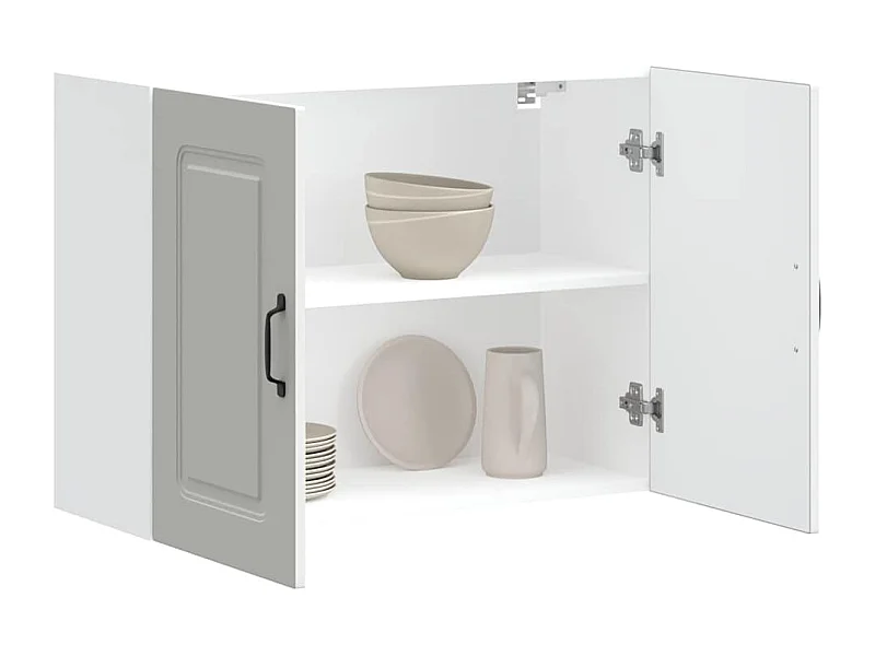 Armoire murale de cuisine Kalmar blanc bois d'ingénierie