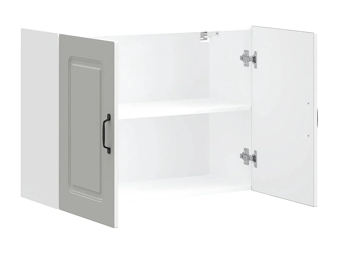 Armoire murale de cuisine Kalmar blanc bois d'ingénierie