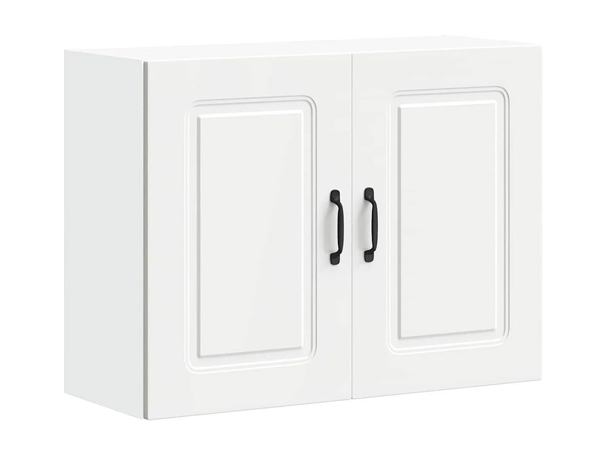 Armoire murale de cuisine Kalmar blanc bois d'ingénierie
