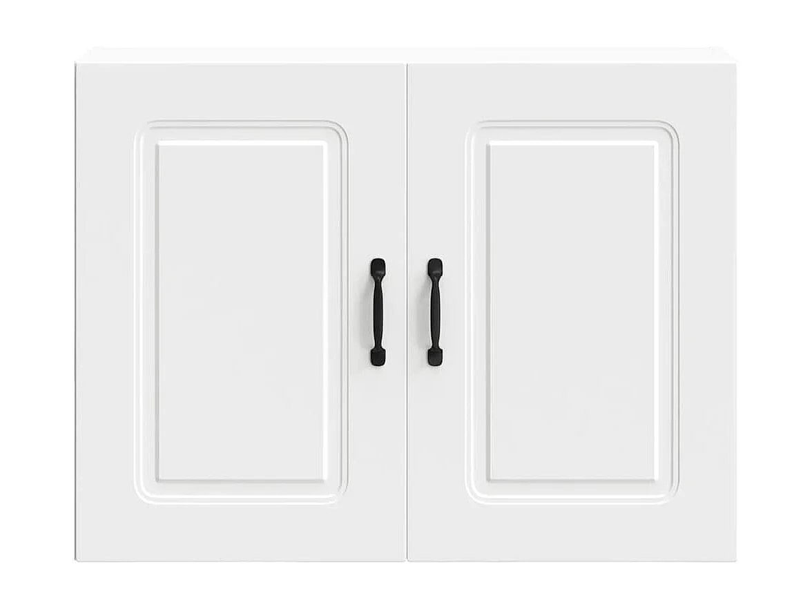 Armoire murale de cuisine Kalmar blanc bois d'ingénierie