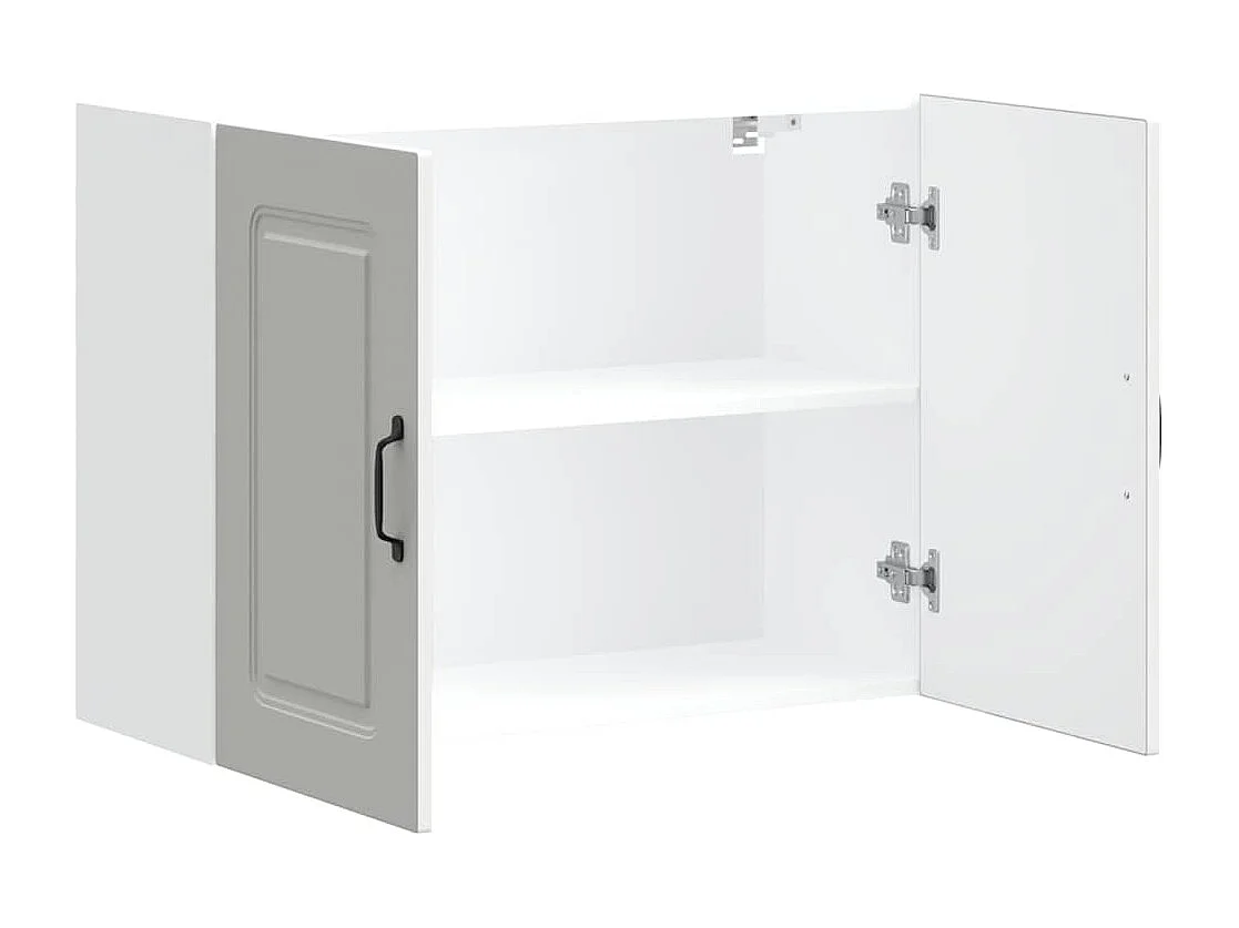 Armoire murale de cuisine Kalmar blanc bois d'ingénierie