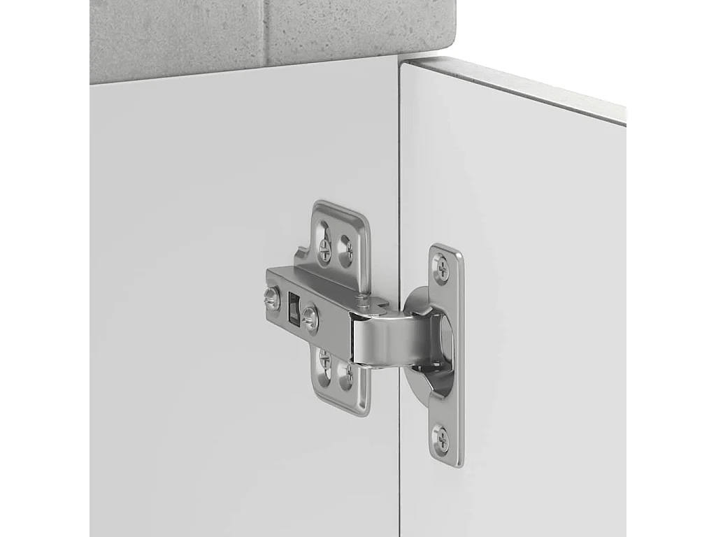 Armoire de cuisine Kalmar gris béton bois d'ingénierie