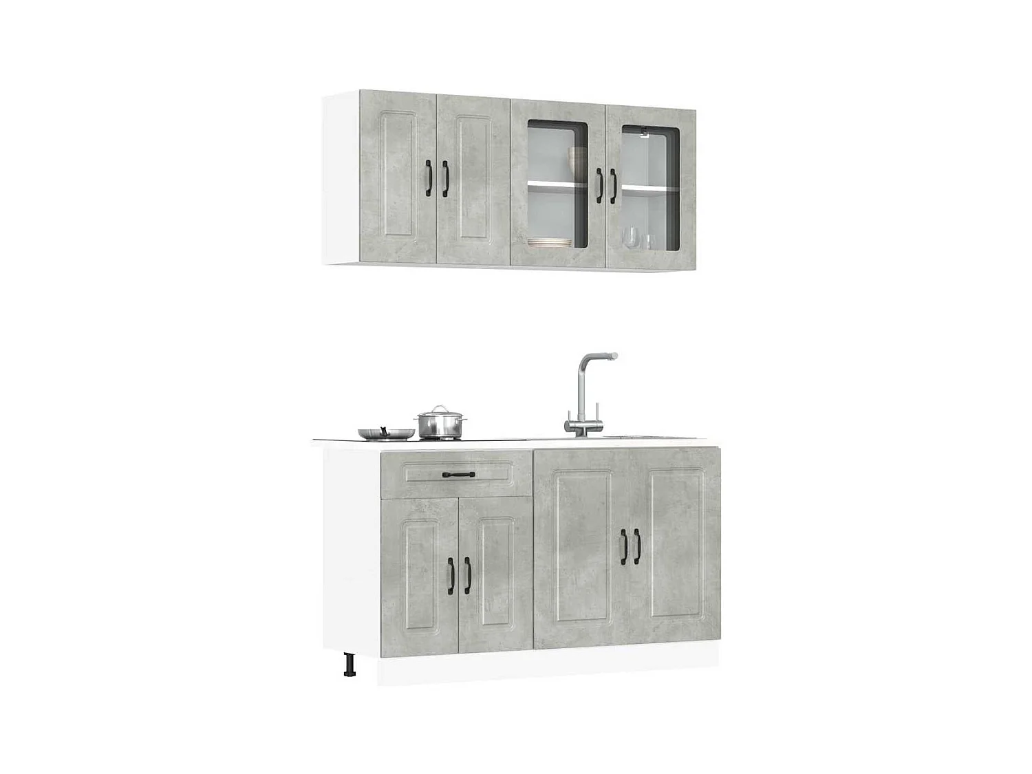 Ensemble d'armoires de cuisine 4 pcs Kalmar bois d'ingénierie