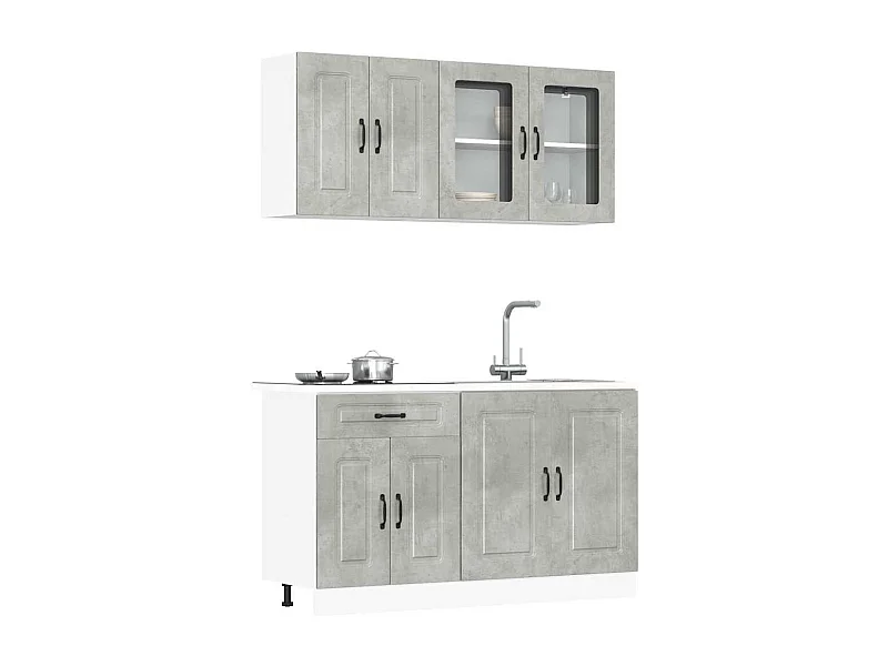 Ensemble d'armoires de cuisine 4 pcs Kalmar bois d'ingénierie