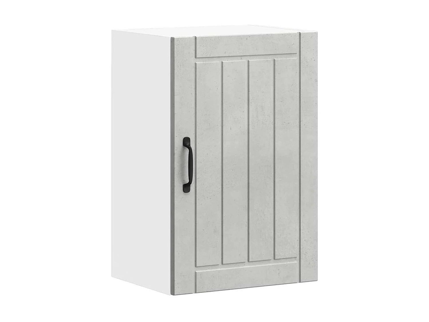 Armoire murale de cuisine Lucca gris béton bois ingénierie