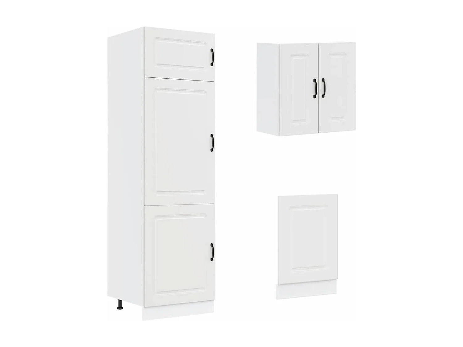 Ensemble d'armoires cuisine 8pcs Kalmar blanc bois d'ingénierie