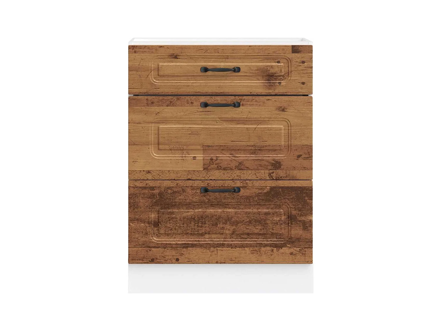 Armoire de cuisine Kalmar vieux bois bois d'ingénierie