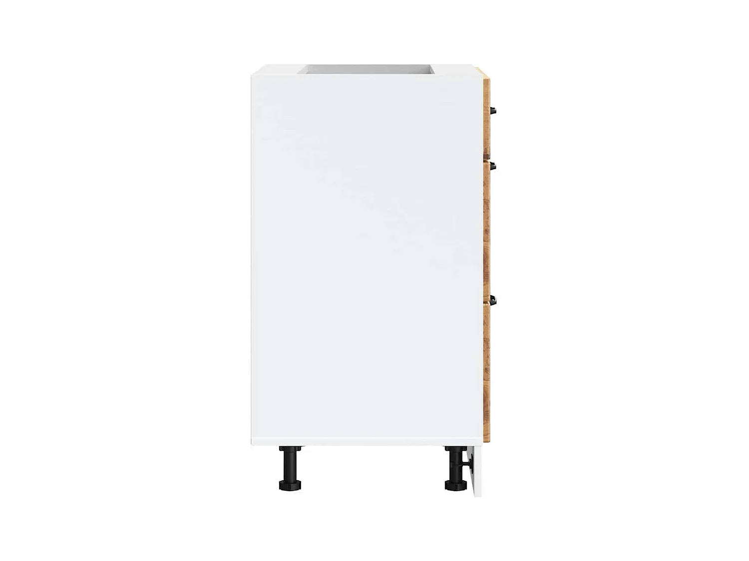 Armoire de cuisine Kalmar vieux bois bois d'ingénierie