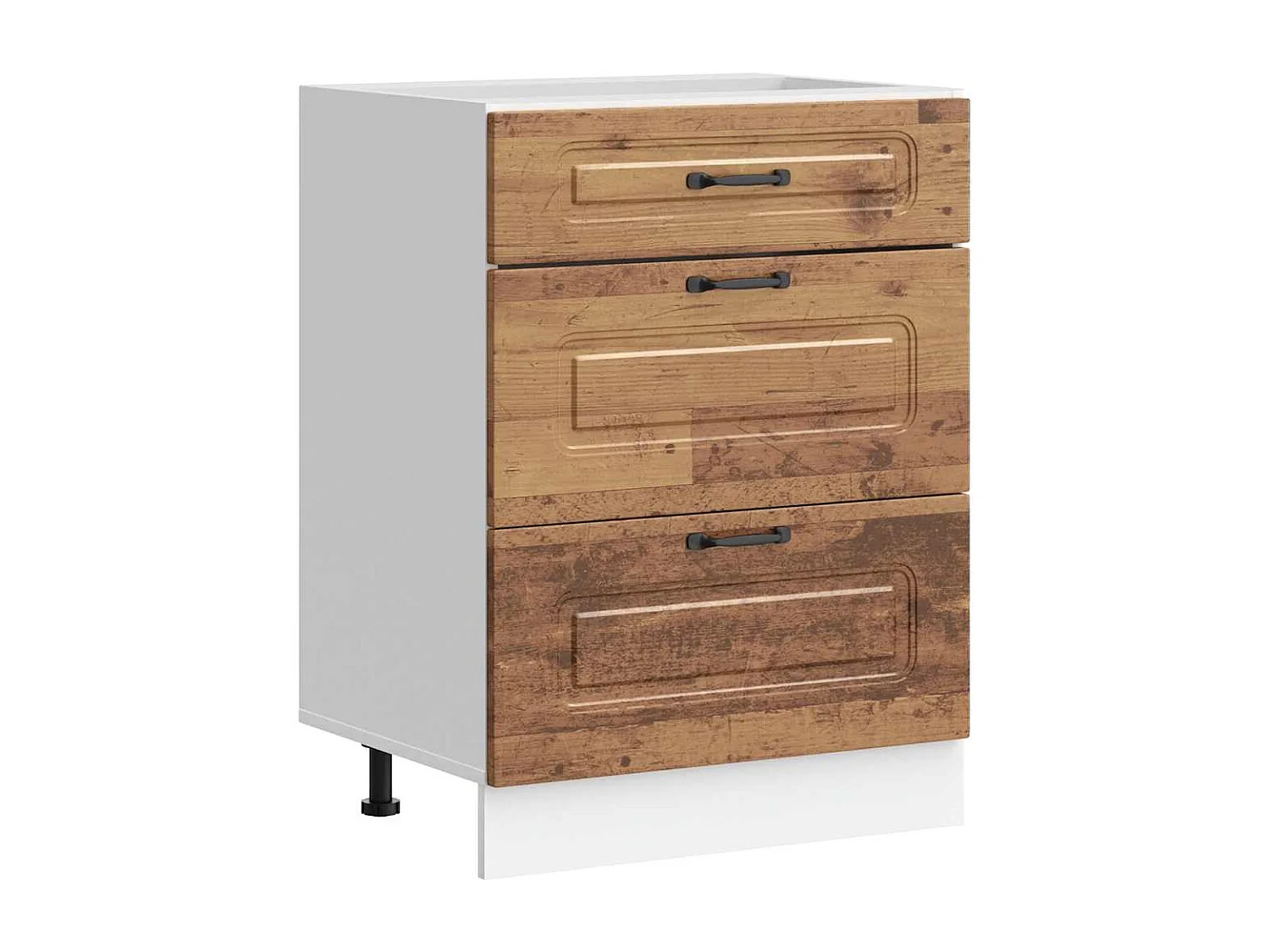 Armoire de cuisine Kalmar vieux bois bois d'ingénierie