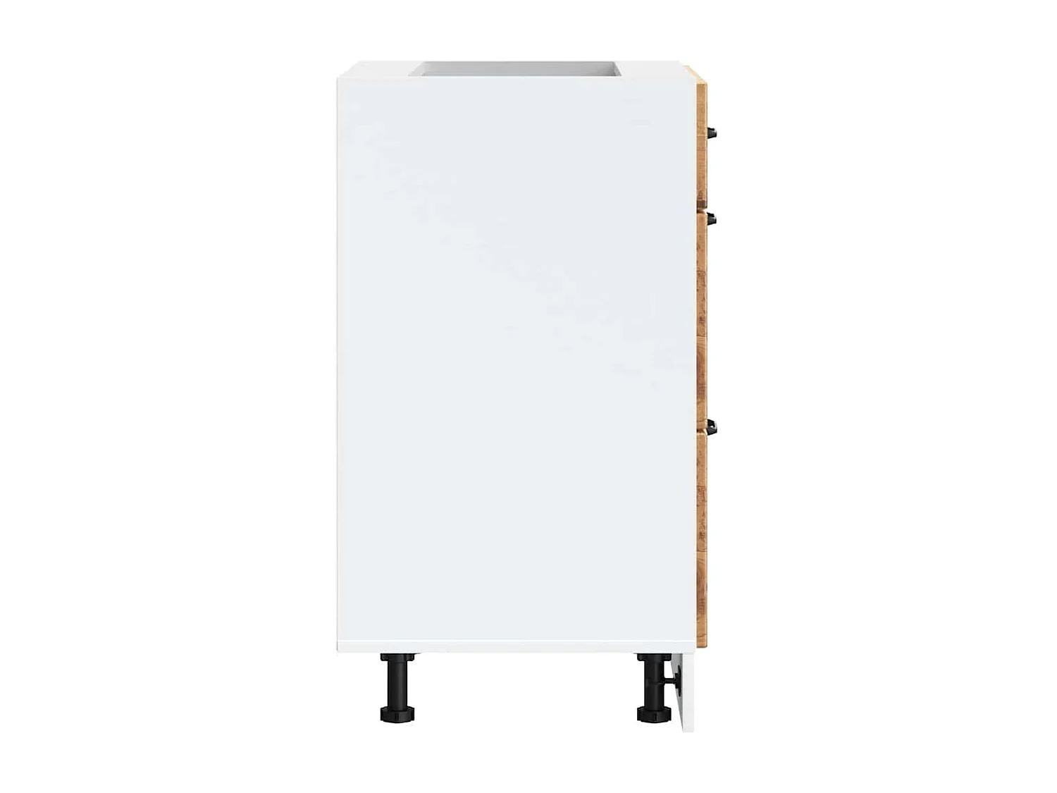 Armoire de cuisine Kalmar vieux bois bois d'ingénierie