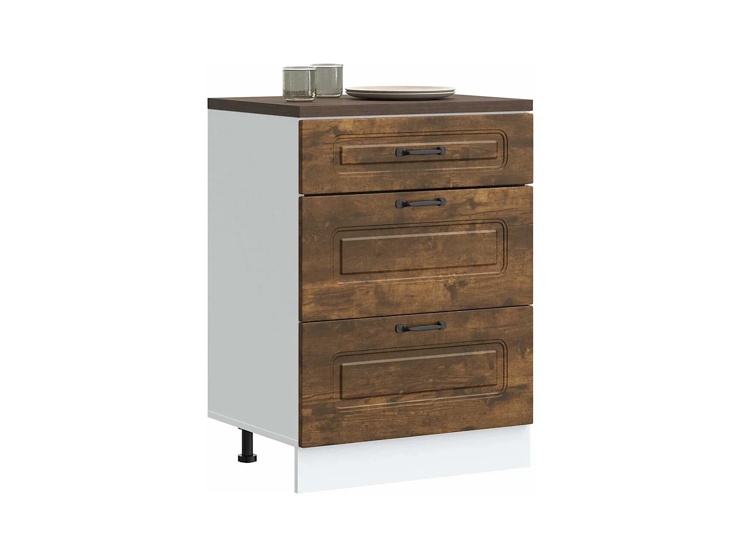 Armoire de cuisine Kalmar chêne fumé bois d'ingénierie