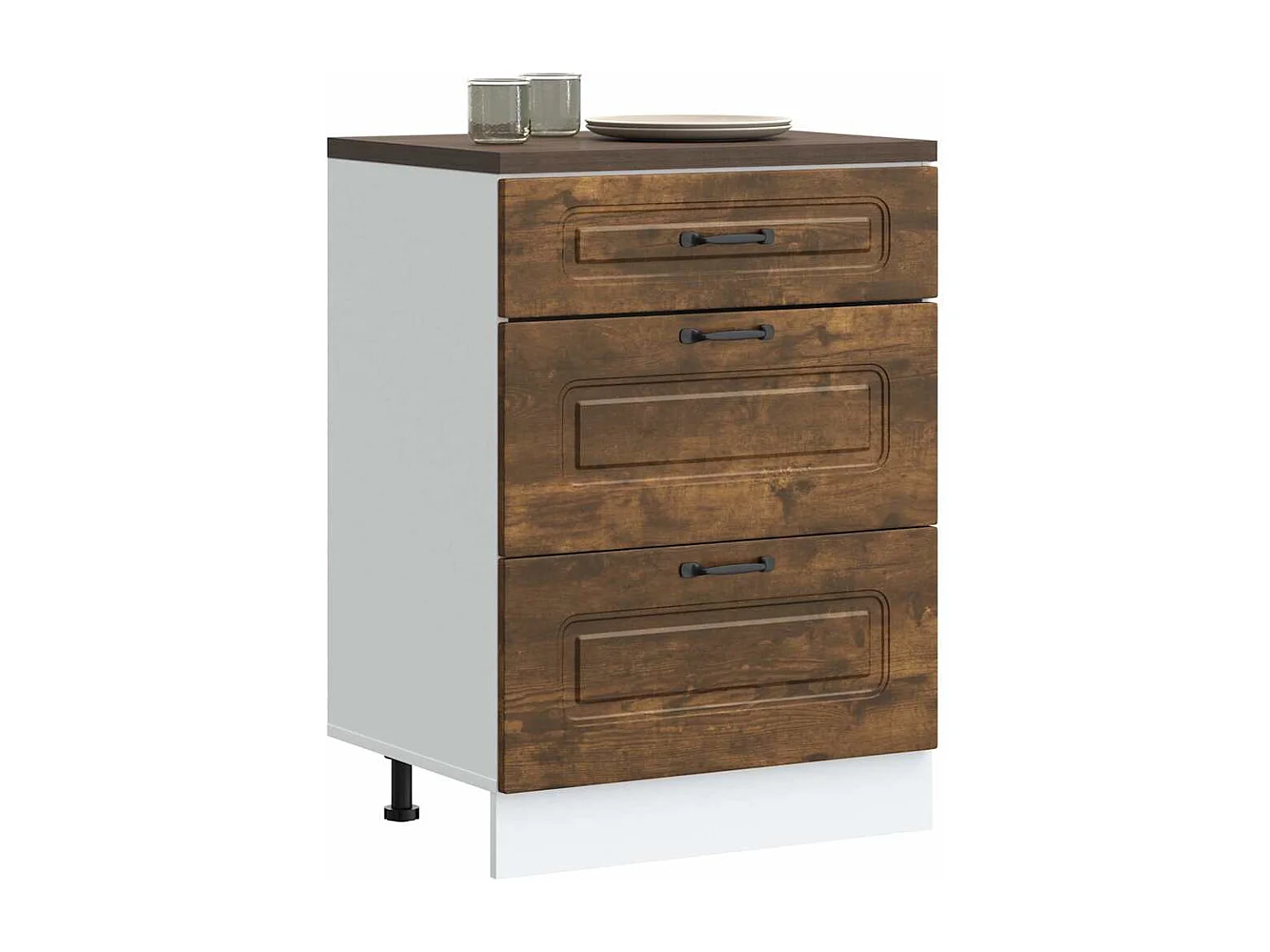 Küchenunterschrank Kalmar Räuchereiche Holzwerkstoff