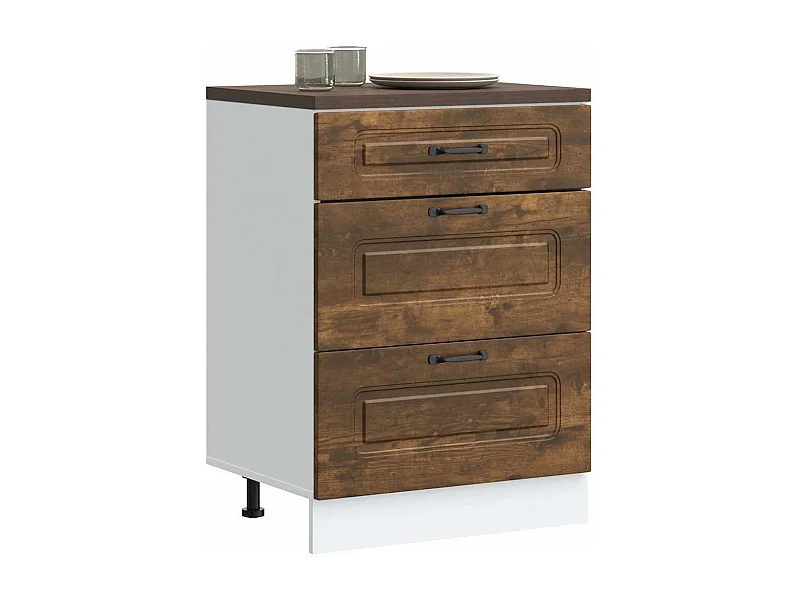 Küchenunterschrank Kalmar Räuchereiche Holzwerkstoff