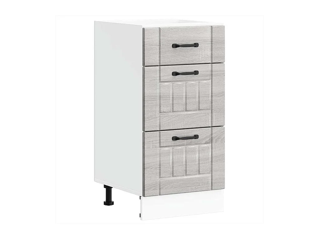 Armoire de cuisine Lucca sonoma gris bois ingénierie