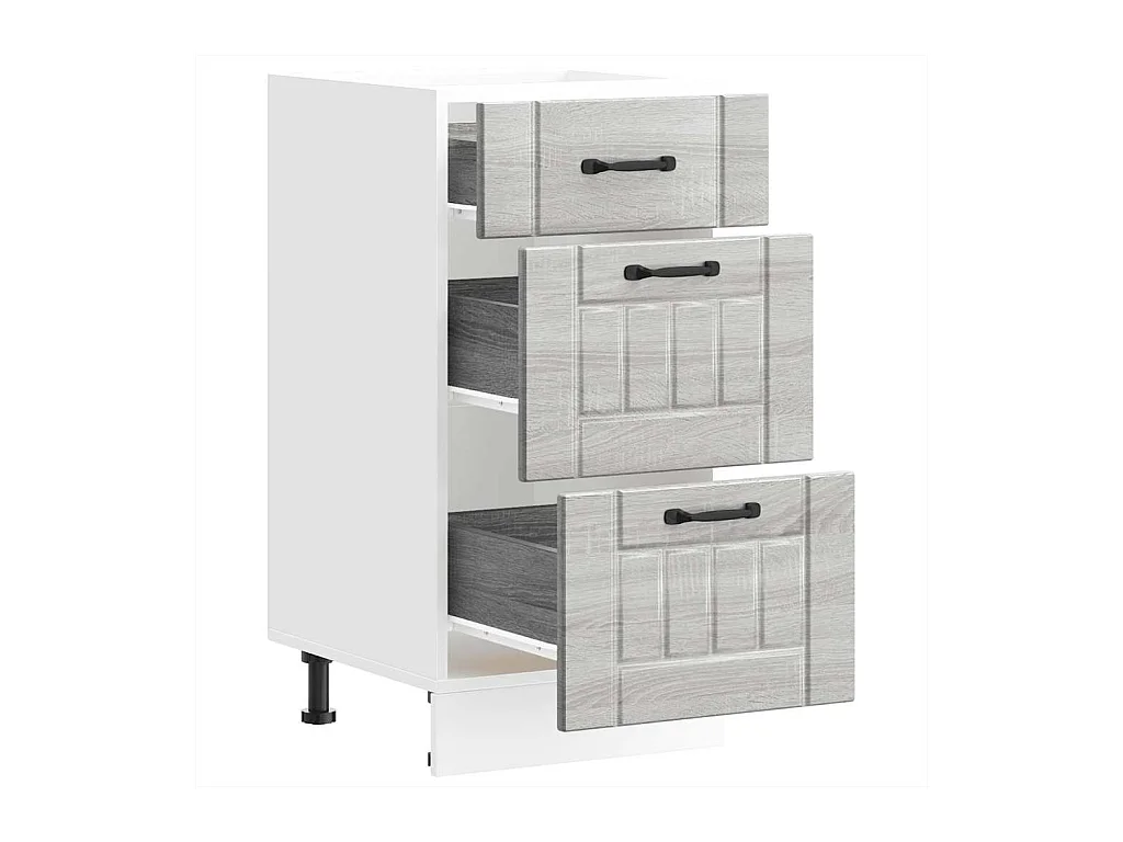 Armoire de cuisine Lucca sonoma gris bois ingénierie