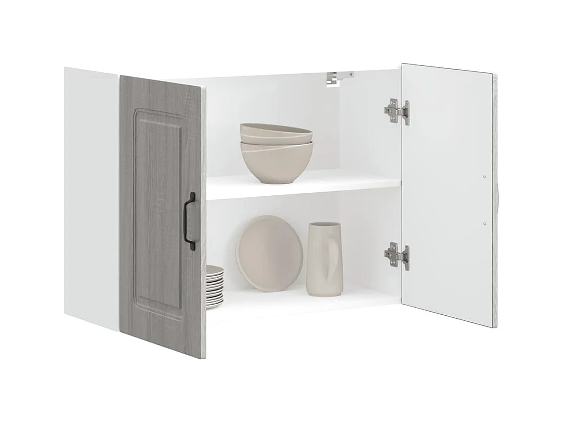 Armoire murale de cuisine Kalmar sonoma gris bois d'ingénierie