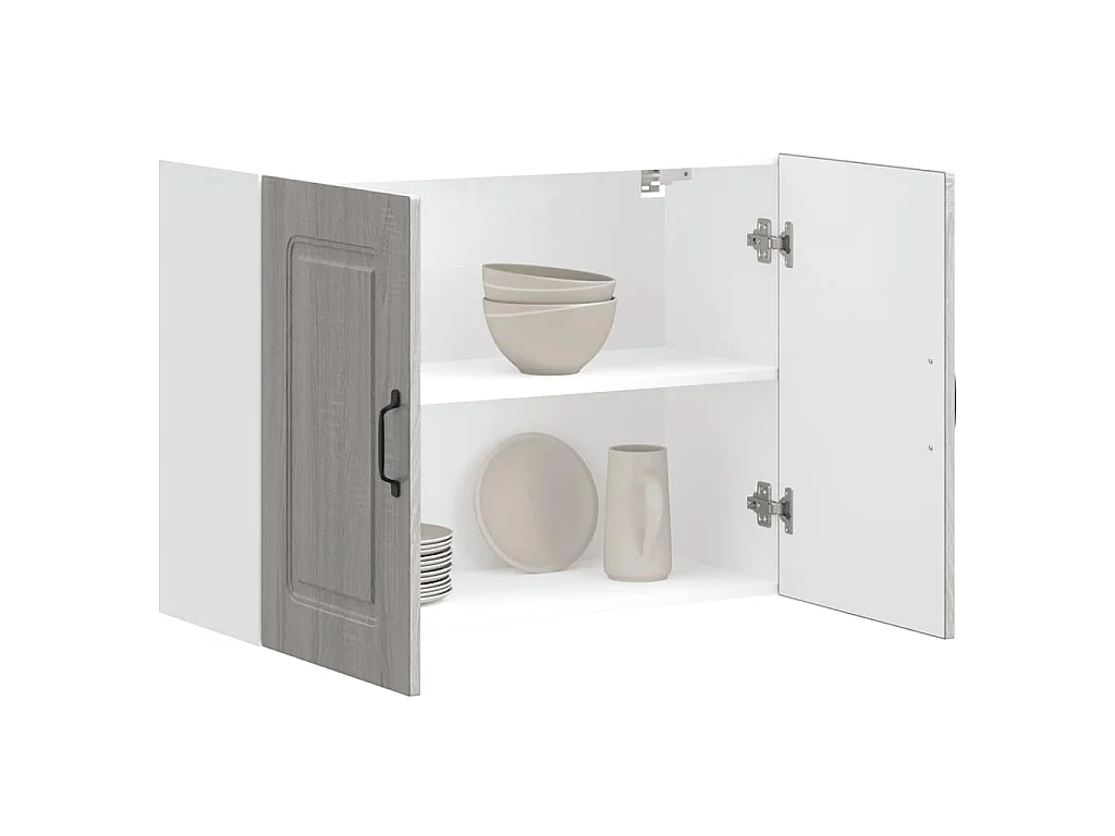 Armoire murale de cuisine Kalmar sonoma gris bois d'ingénierie