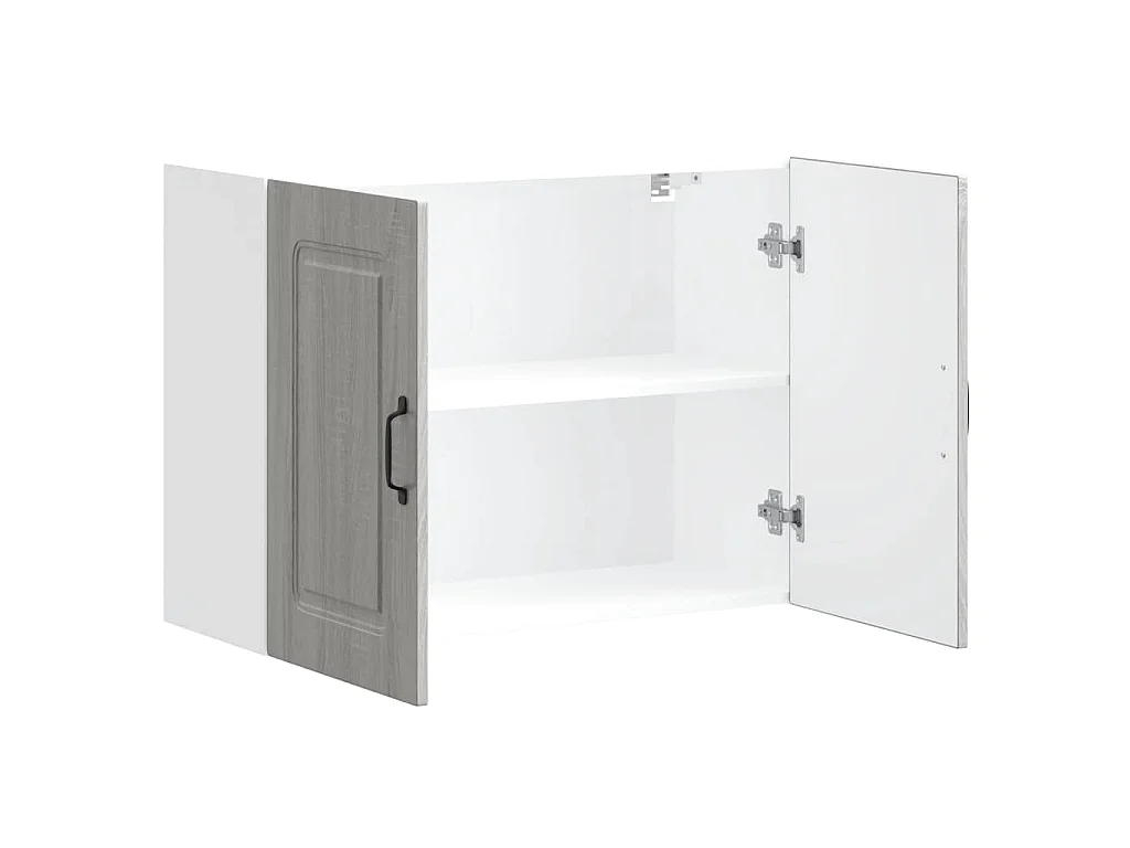 Armoire murale de cuisine Kalmar sonoma gris bois d'ingénierie